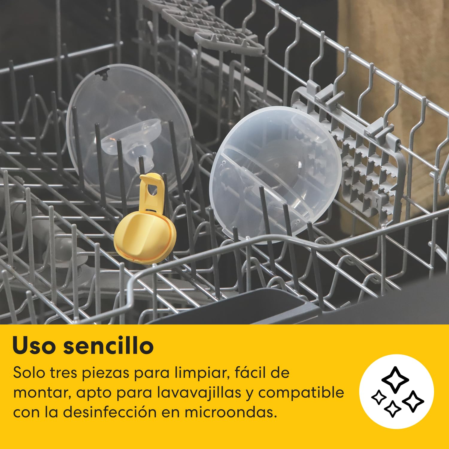 Medela Swing Flex - Sacaleches eléctrico, diseño compacto, con protectores mamarios PersonalFit Flex y tecnología Medela de extracción en 2 fases, Amarillo (101034985)