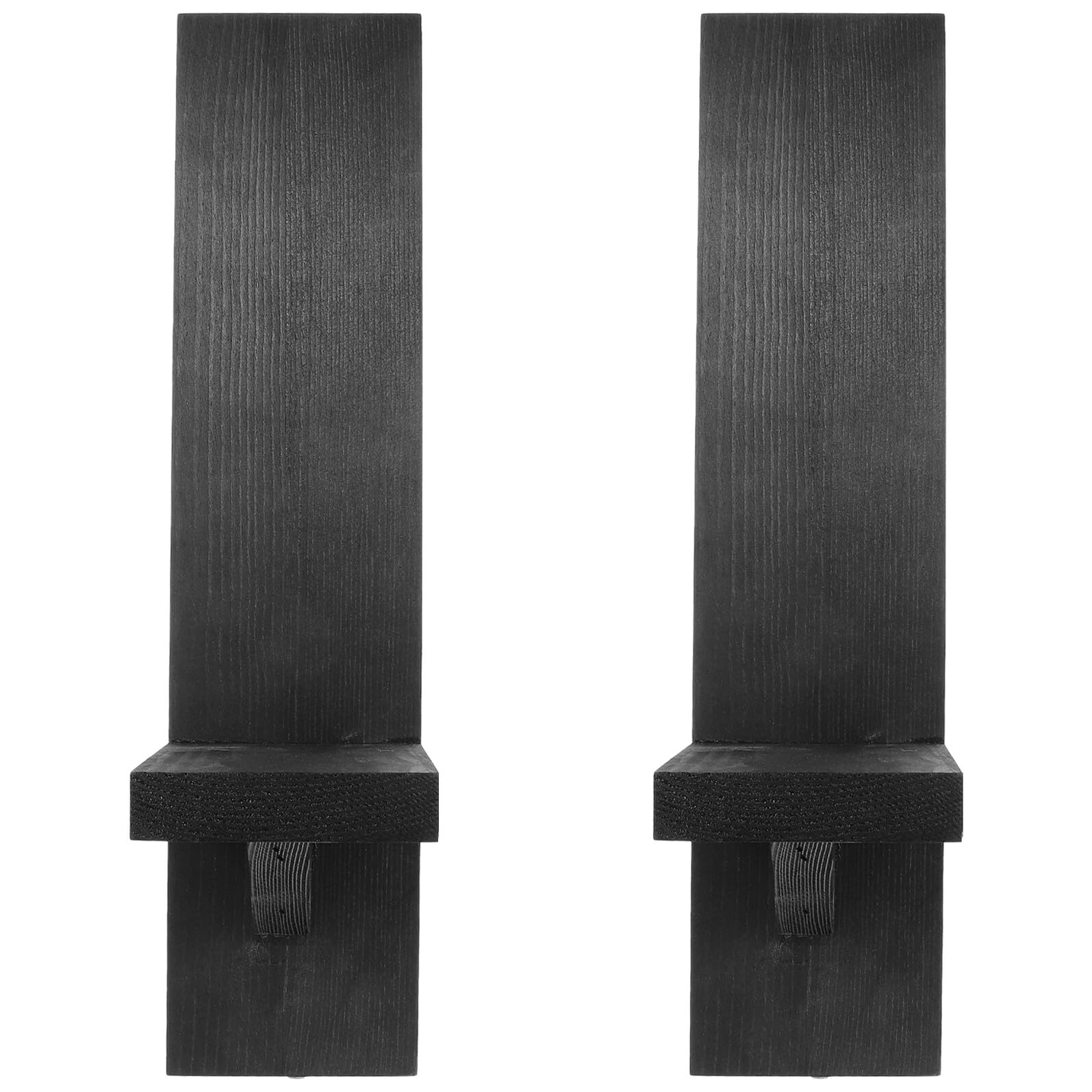 Teelichthalter als Wandkerzenhalter, 1 Paar Schwarz