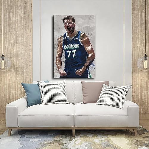 Miniatura 5 de BAVIEN Luka Doncic - Pósteres artísticos de baloncesto, 8 lienzos, pósteres de decoración de pared, pinturas para sala de estar y dormitorio, marco