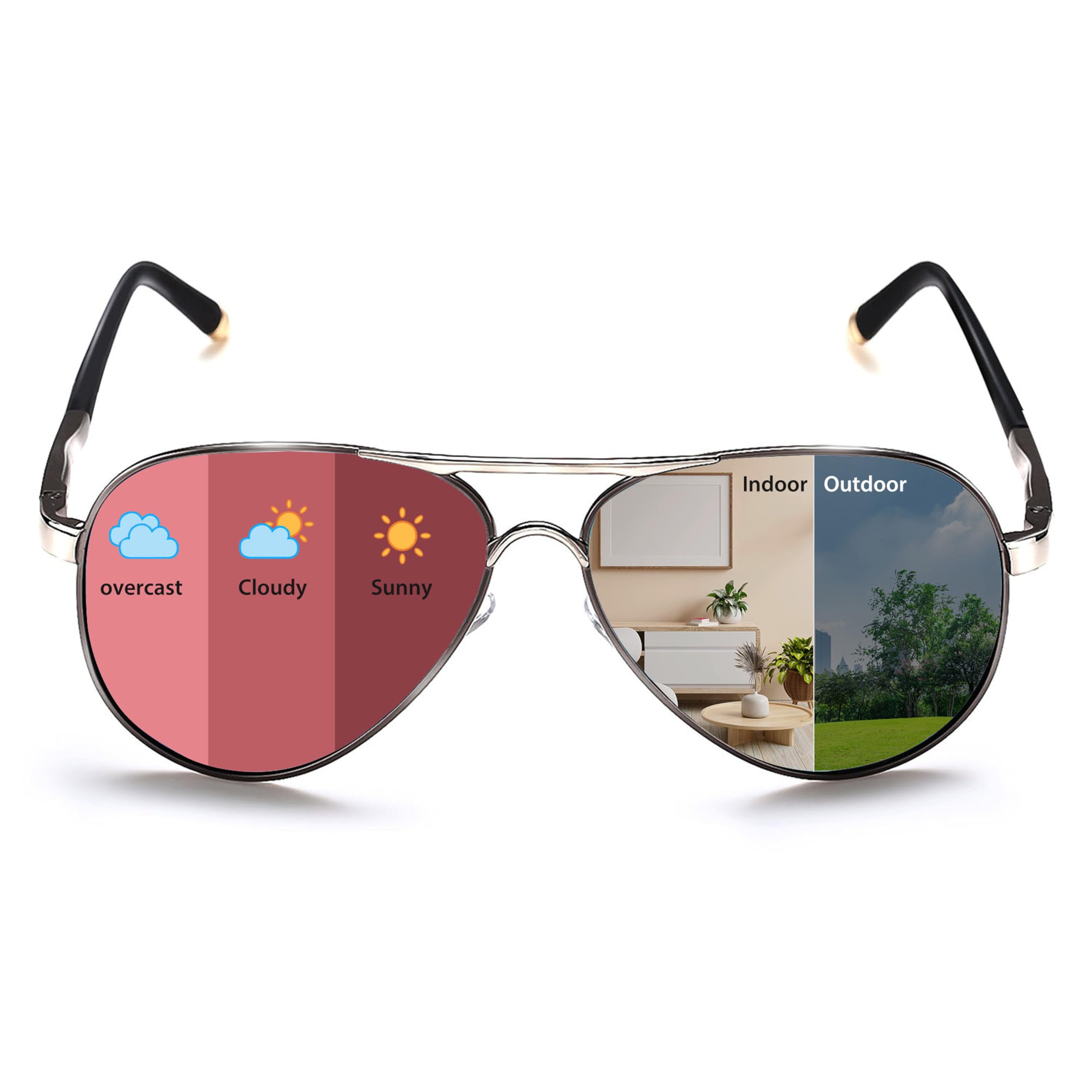 ROCKNIGHT Polarized Aviator Sunglasses for Men Women Metal Flat Top Sunglasses lightweight Driving UV400 Outdoor 58mm