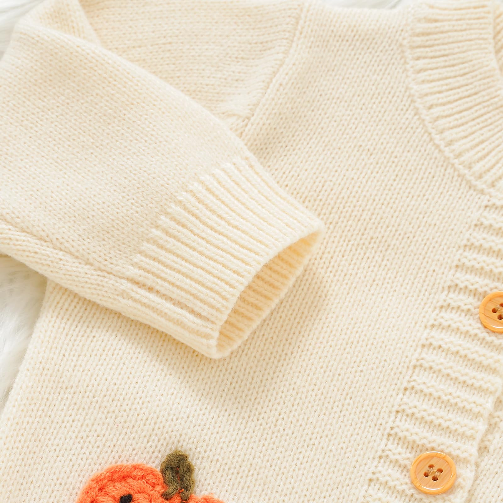 Cárdigan de punto para bebé, niña, calabaza, Halloween, ropa de manga larga, suéter de otoño e invierno, ropa cálida