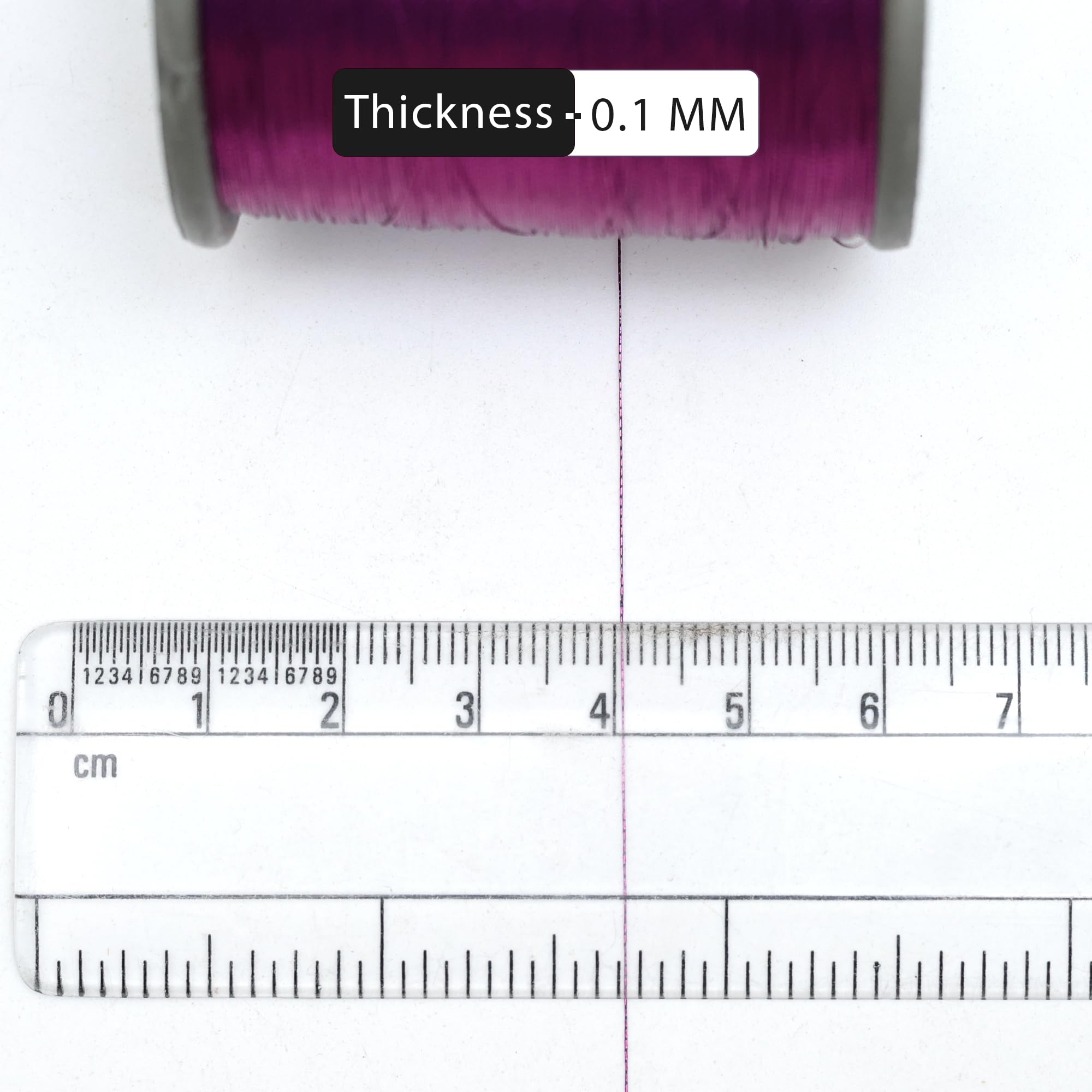 Embroiderymaterial Metallic Zari Thread for Embroidery, Sewing and Jewelry Making, Purple Magenta Color, 0.1MM(Pack of 2 Roll)