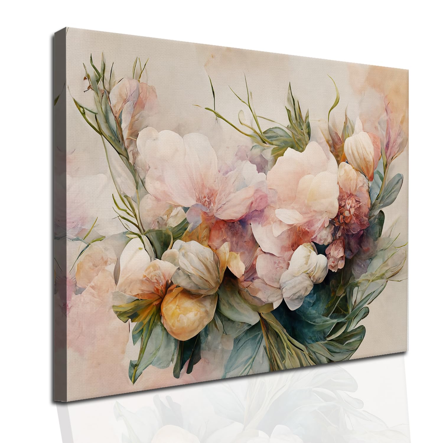 PAPER PLANE DESIGN Canvas Floral Wall Art: A Symphony of Nature's Elegance Wall Art Large Size Canvas Framed Paintings For Living Room Office,Caffe,Restaurant,Home Decor. (18 x 24 Inches, D) 2