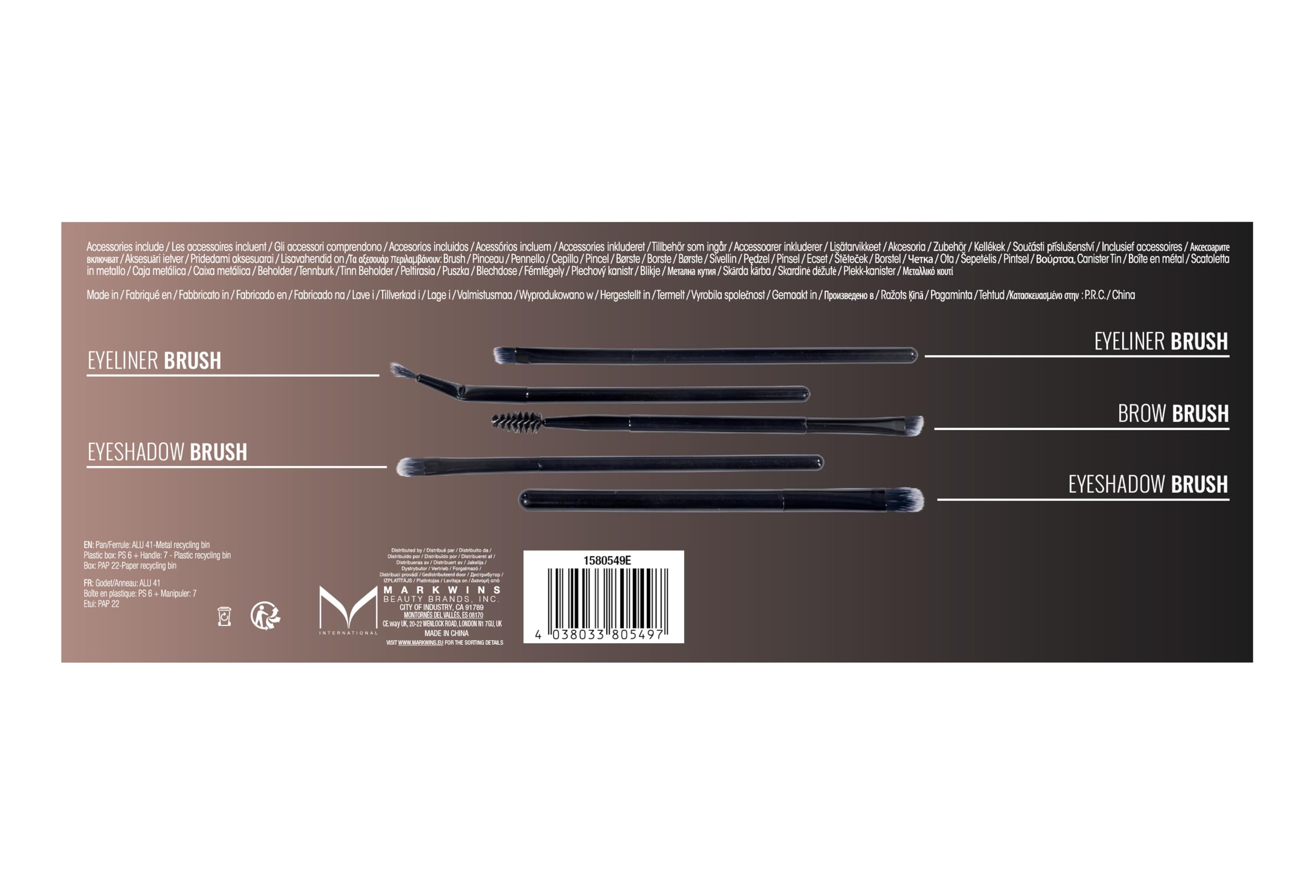 Bonvoyage Essentials, Professional Eye Makeup Brushes, 5-Piece Set featuring Eyeshadow - Image 4