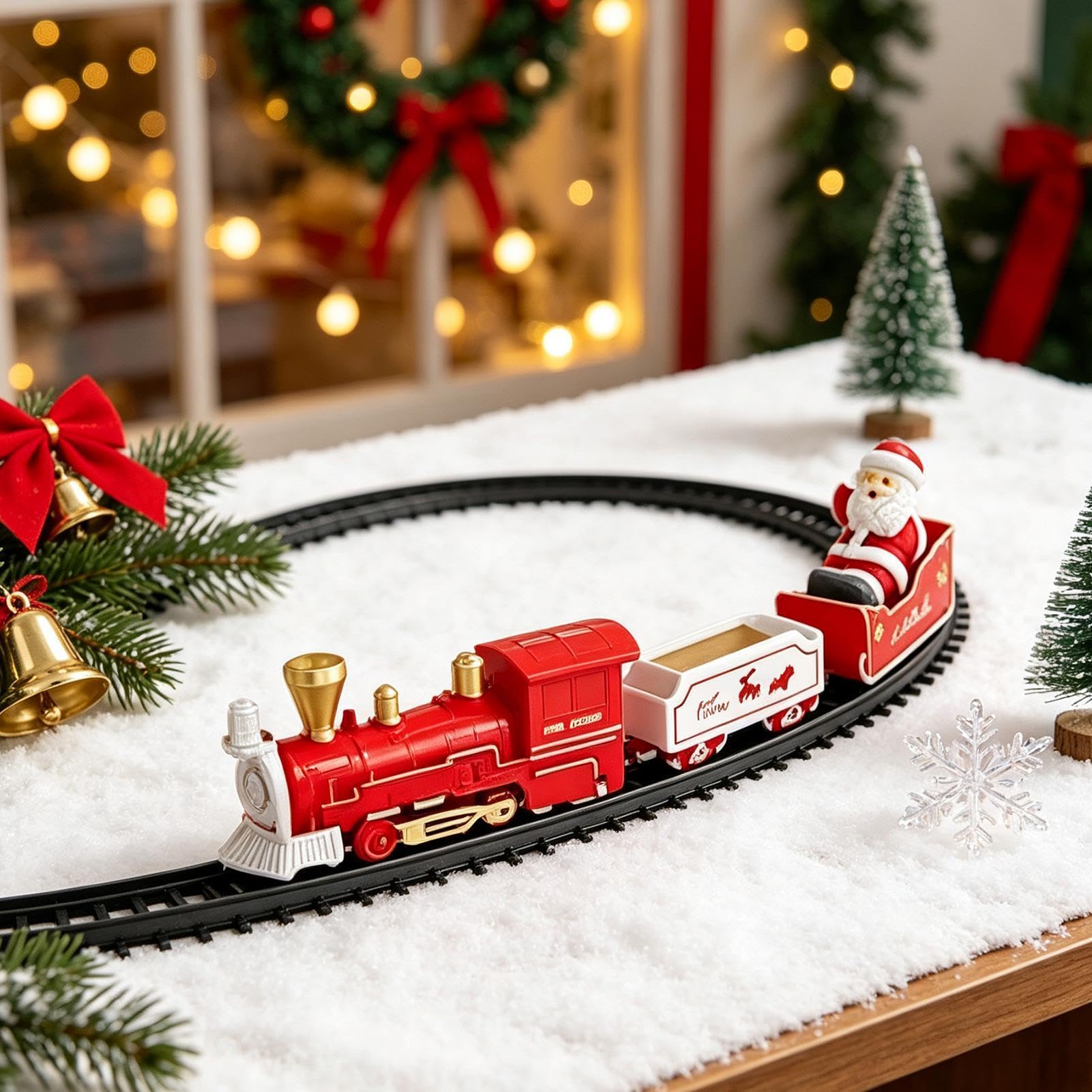Set Di Natale Decorazione Classica Per Casa Festival E Feste Su Binario Con