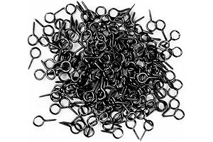 200 Pcs Black Screw Hooks - Ideal for Hanging Jewelry, Paintings, and Decorations