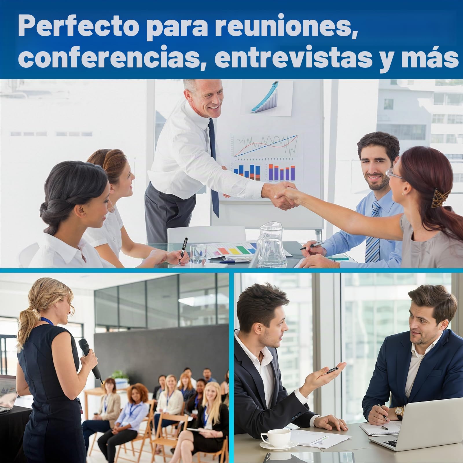 Pluma Grabación de Voz de 64 GB - Grabadora de Voz automática y Continua Mediante activación rotativa, Grabadora de Voz Espía Discreta para Cursos, Reuniones, Entrevistas (Negro)
