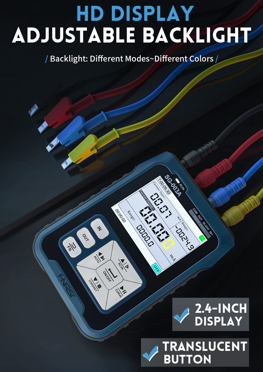 SG-003A 0-24V Signal Generator Adjustable Current Voltage Simulator 4-20mA Analog Sources Transmitter Process Control Signal Calibrator
