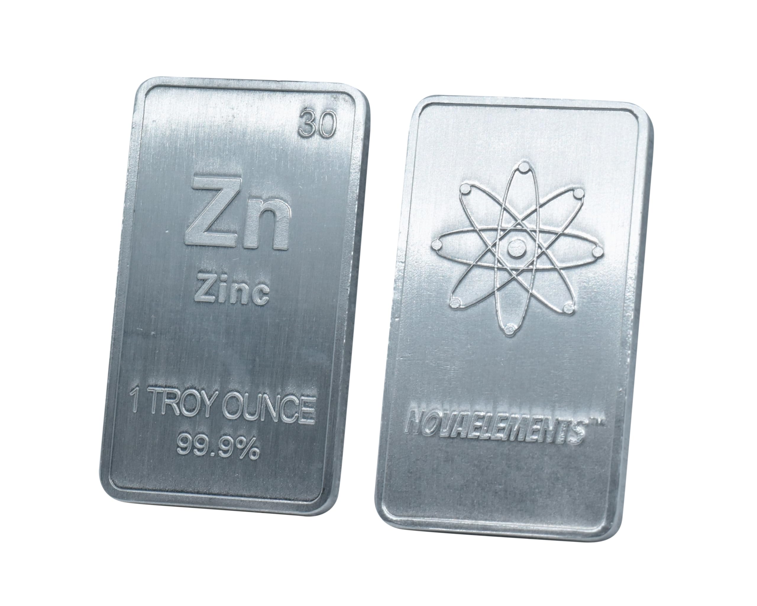 Zink Barren, Zink metallisch, Zink Barren 31.1 Gramm, Zink Barren 1 Troy oz, für Sammlung Periodensystem Elemente und Investition