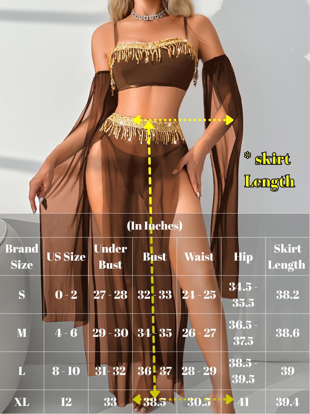 ShawGobow Exotic Wear Dancer Outfits, High Slit Lingerie