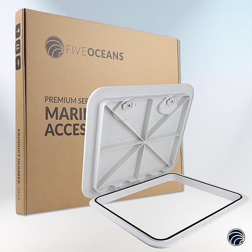 Miniatura 6 de Five Oceans Escotilla de barco, escotilla de acceso marino, tapas de escotilla de barco, sistema de bloqueo de mango empotrado, 20-38 pulgadas x