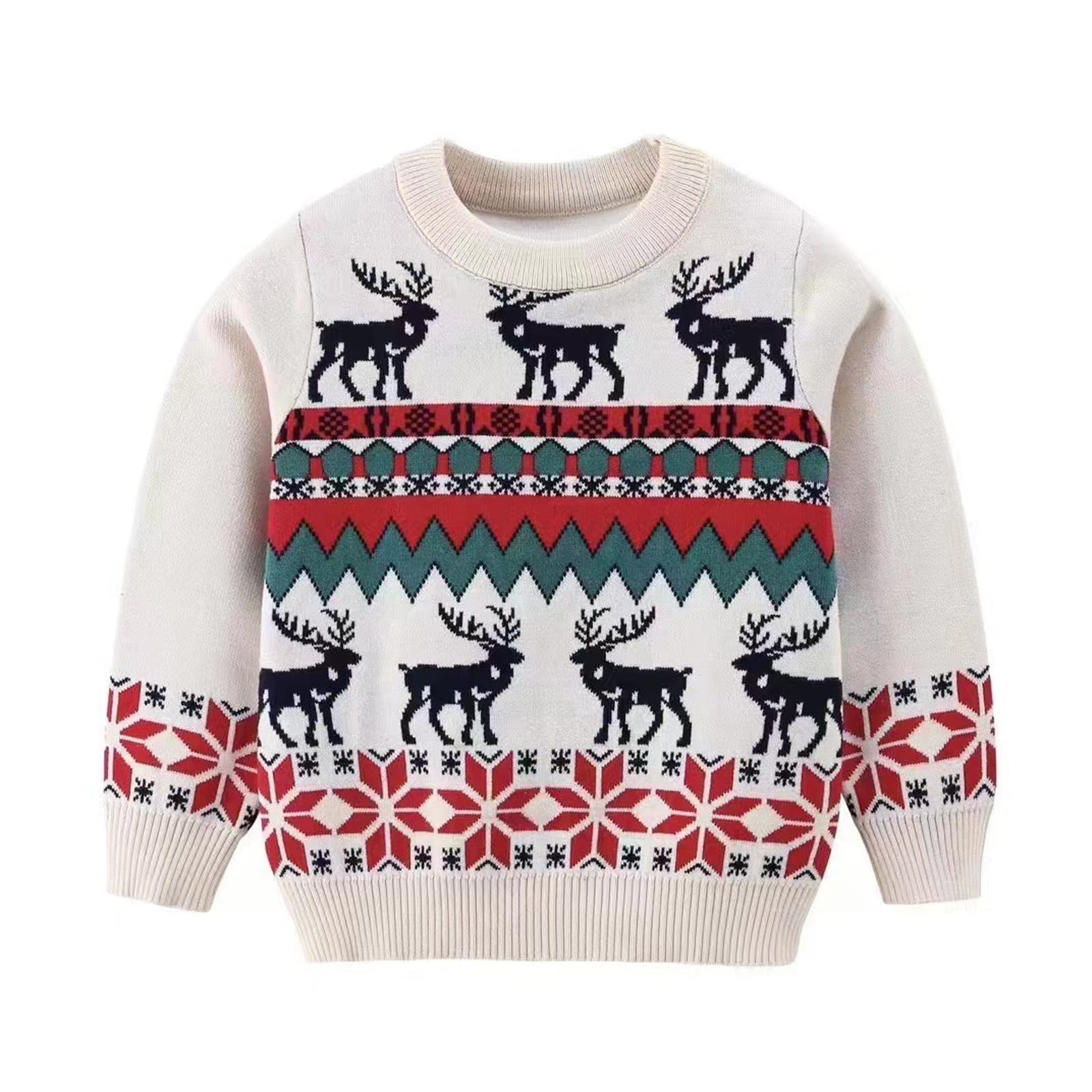 Ugly Christmas Sweater for Girls Funny Xmas Knit Pullover Shirts Kids Child Holiday Jumper Tops Outfit 2-14 Years