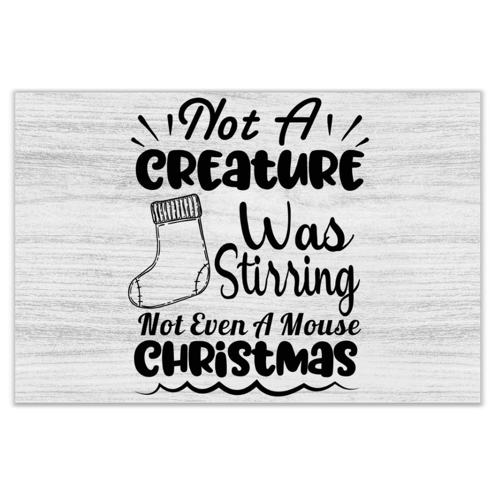 Plaque murale de Noël en bois 45x30 cm avec citation de fête