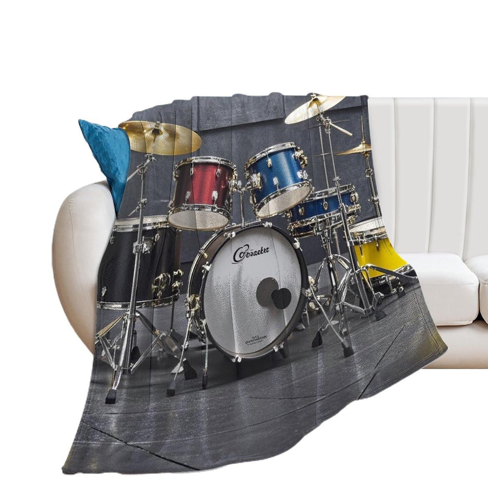 Couverture en flanelle de 150 cm jeté de lit doux plaid canapé