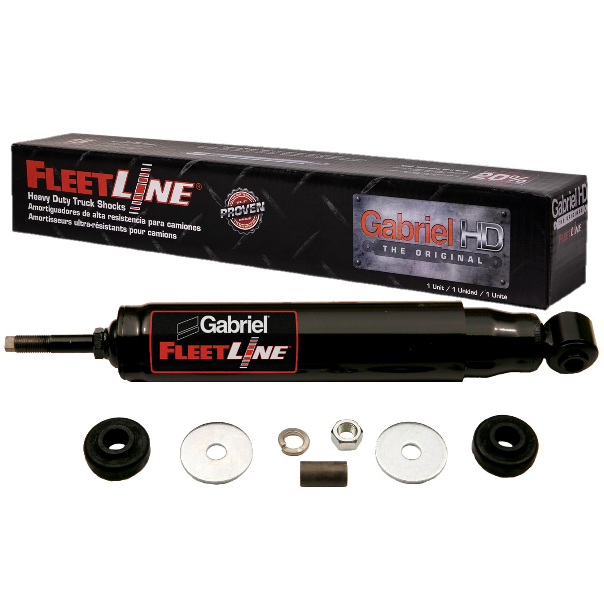Gabriel 83317 FleetLine HD Truck Rear Shocks Fits Ford F-650, F-750; Glaval Bus Co; IC Corporation; International; Starcraft Bus; OEM# 88-1647, 66924, 925082, 316321, 410010 CAX-924