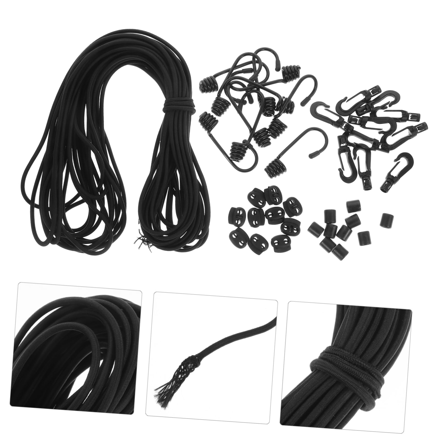Kisangel 1 Set Cinghie Elastiche Multifunzionali con Ganci per Attività e Trasporto Cinghie Fissaggio Leggere e Compatte Facili Usare e Riporre