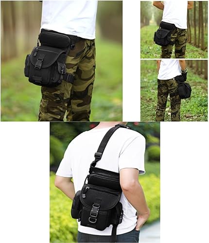 Miniatura 7 de Bolsa táctica Injoy multiuso, para piernas, con diseño caído, para uso militar, para motocicleta, herramientas, cámara, Versipack, con bolsillo para