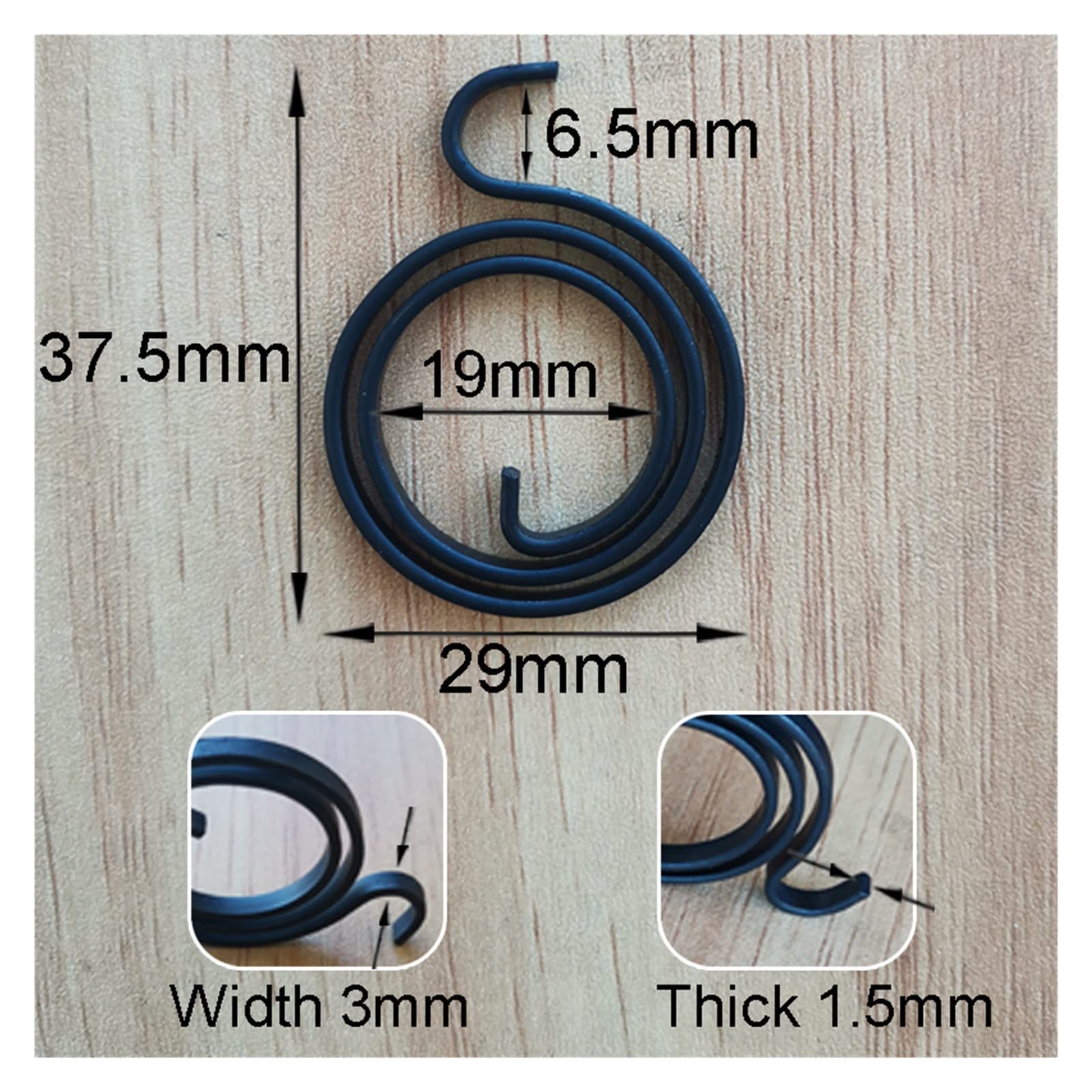 Molla a Spirale Interna della Leva del pomello, Molle elicoidali Piatte for Maniglie delle Porte, 2,5 Giri, Molle di Torsione di Ricambio Interne(50pcs)