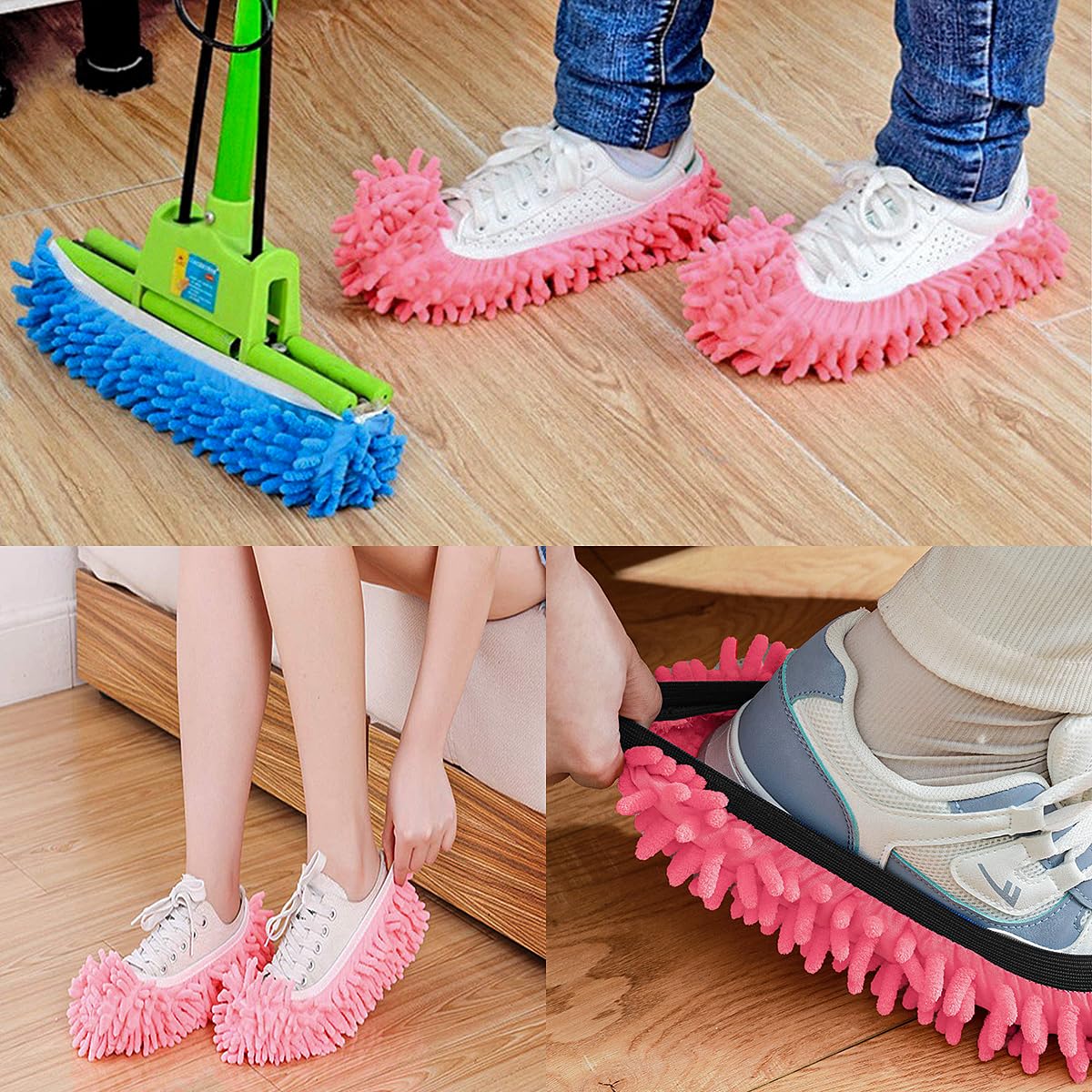 Pantofole MOCIO MOP in MICROFIBRA lucidanti anti polvere! Base lavabile
