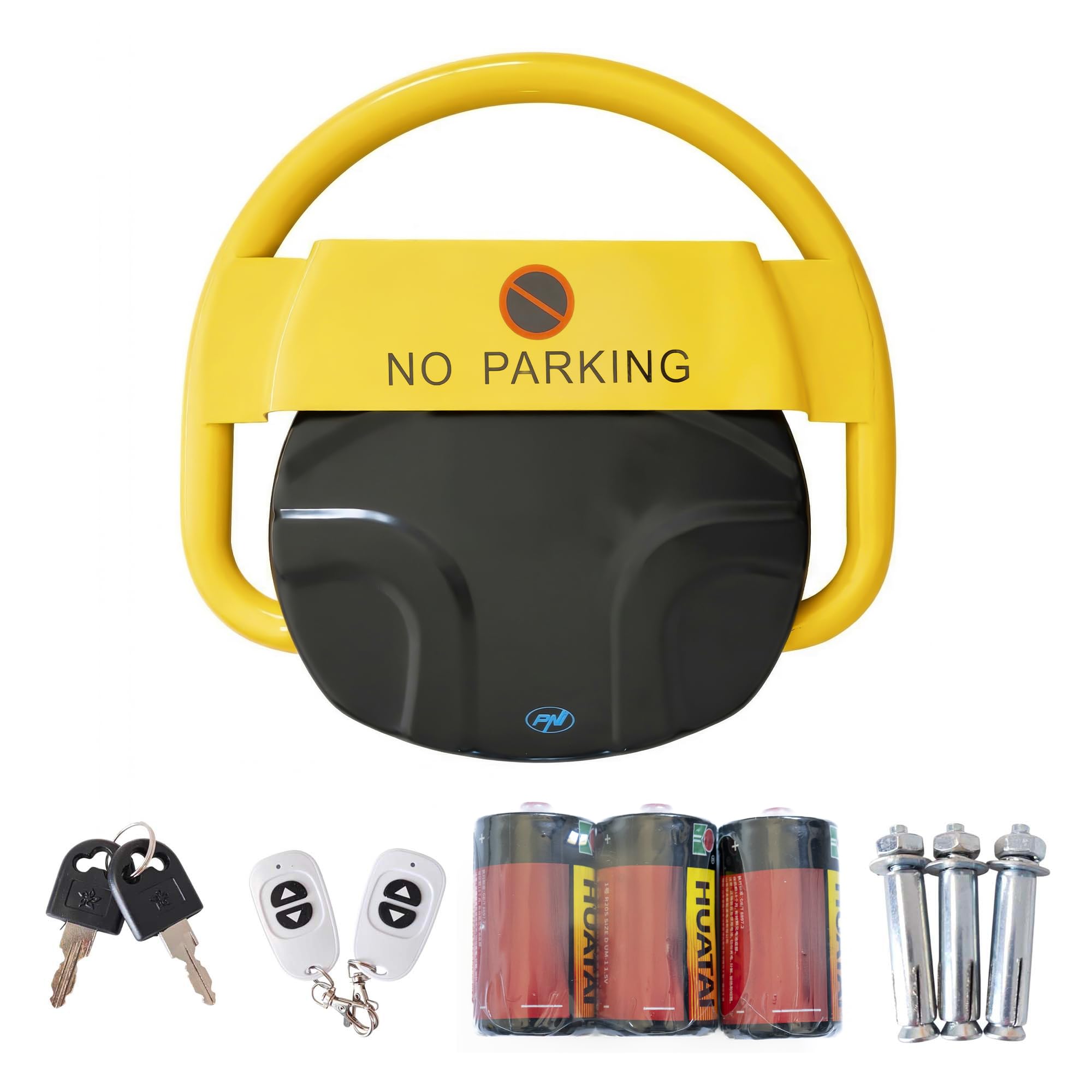 Blocco di parcheggio automatico PNI PL10 con telecomando, chiavi e batterie