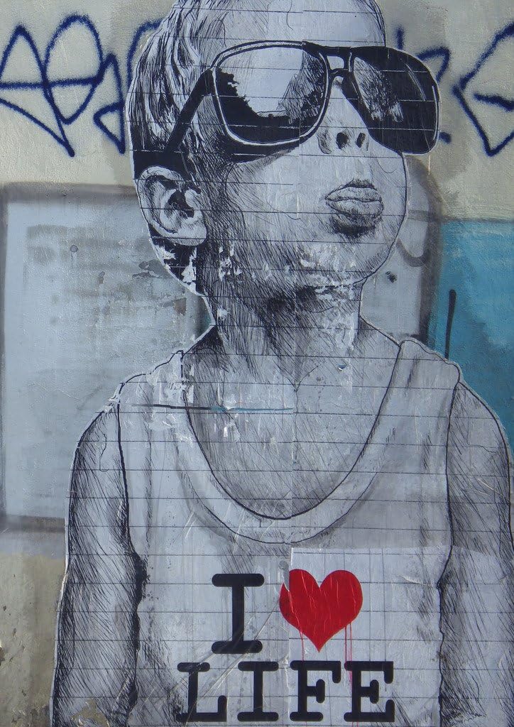 VeryGood Production Banksy I Love Life Boy Poster Print in A4