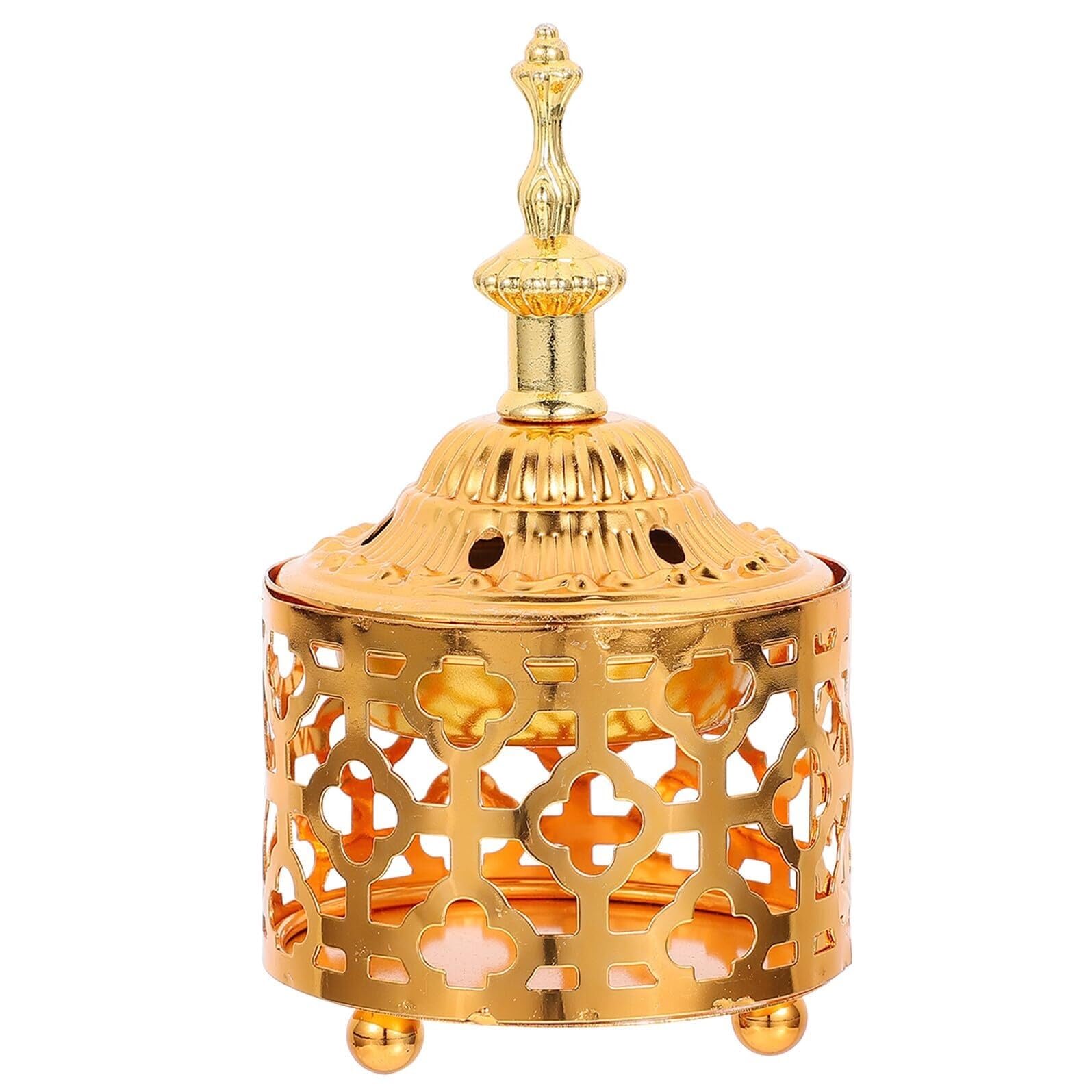 Openwork Metal Incense Burner – Decorative Censer – Artistic Iron Aroma Holder – For Meditation and Living Room Display
