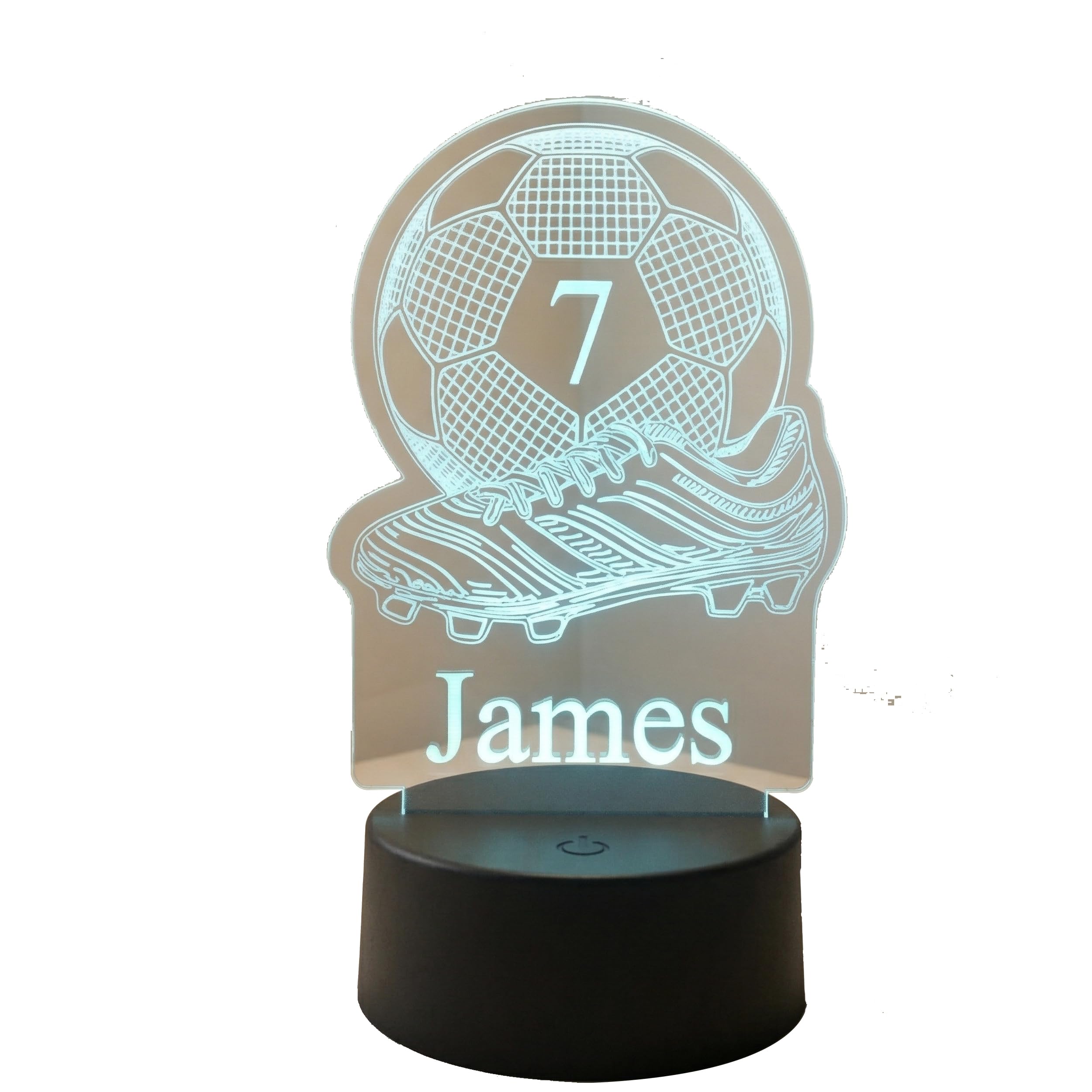 Personalised Football Trophy Night Light – Custom Name 3D LED Football Boot Lamp, 16 Colour Remote Control Kids Bedroom Light, Birthday & Player-of-the-Match Gift for Boys Girls Age 5–12 — image 1