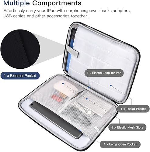 Miniatura 4 de Bolsa de transporte para tableta de 12.9 pulgadas para iPad Pro M4Air M2 13"Pro 12.9", Samsung Galaxy Tab S9+ S8+ S7+ Plus 12.4"Microsoft Surface