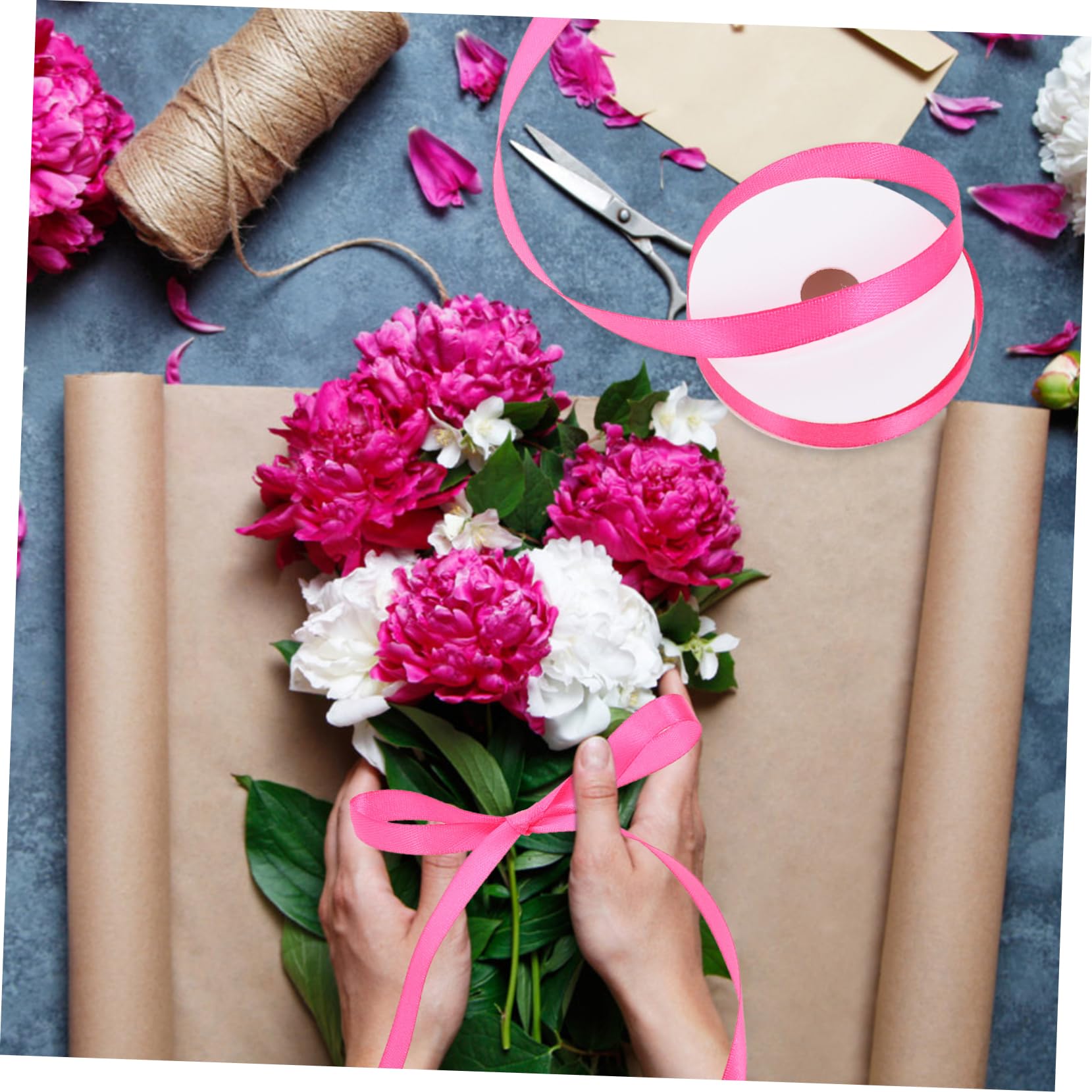 Lurrose 2 Set Di Nastri Artigianali in Raso Multiuso in Poliestere Per Confezioni Fiocchi Per Decorazioni Per Feste 18 * 2
