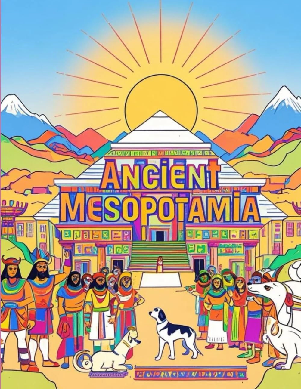 Ancient Mesopotamia Coloring Book: Intricate Line Art of Akkadian Royalty, Ziggurats, Cuneiform & Historical Scenes for Adults and Teens