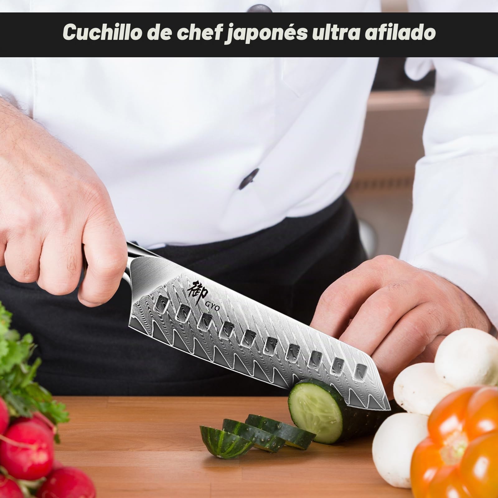 SHAN ZU Cuchillo Santoku, Cuchillo de Cocina Damasco de Acero 10Cr15MoV de 67 Capas, Cuchillo Japones con Mango G10, Cuchillo de Cocinero Profesional, Súper Afilada para Cortar Verdura, Fruta, Carne