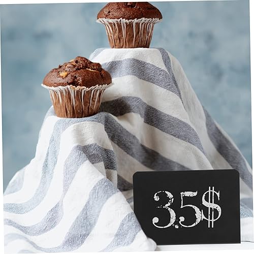 Miniatura 6 de Ciieeo 10 Uds. Etiqueta de supermercado Pizarra de tiza Tablero de letrero Mini Pizarra Señales de pizarra Marcadores de pizarra de boda Señales de