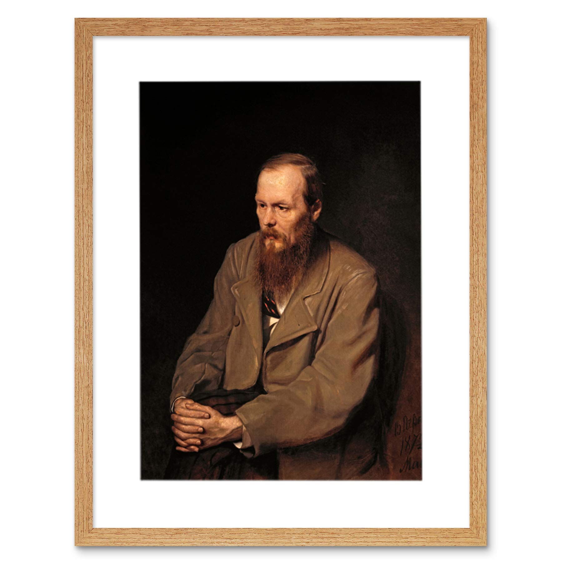 Wee Blue Coo PAINTING PORTRAIT PEROV AUTHOR FYODOR DOSTOYEVSKY FRAMED PRINT F97x11609