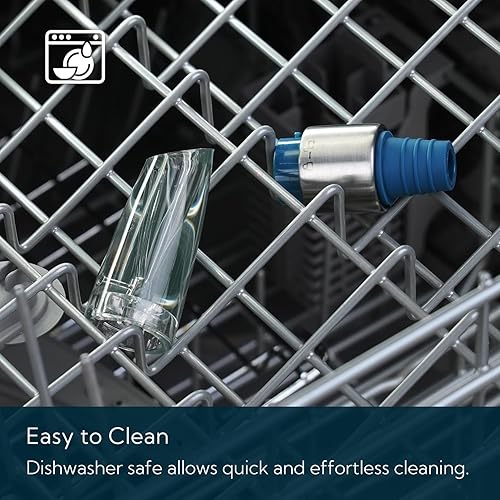 Miniatura 5 de KITCHENDAO Vertedor y tapón 2 en 1 aireador de vino, aireador de aire de vino de alta calidad, dispensador de boquilla sin goteo ni derrames, sin