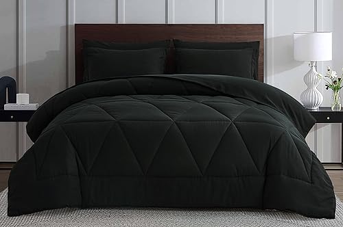 Miniatura 6 de Chezmoi Collection Jasper - Juego de ropa de cama individual en una bolsa, 5 piezas, acolchado geométrico, suave, lavado, de microfibra de doble