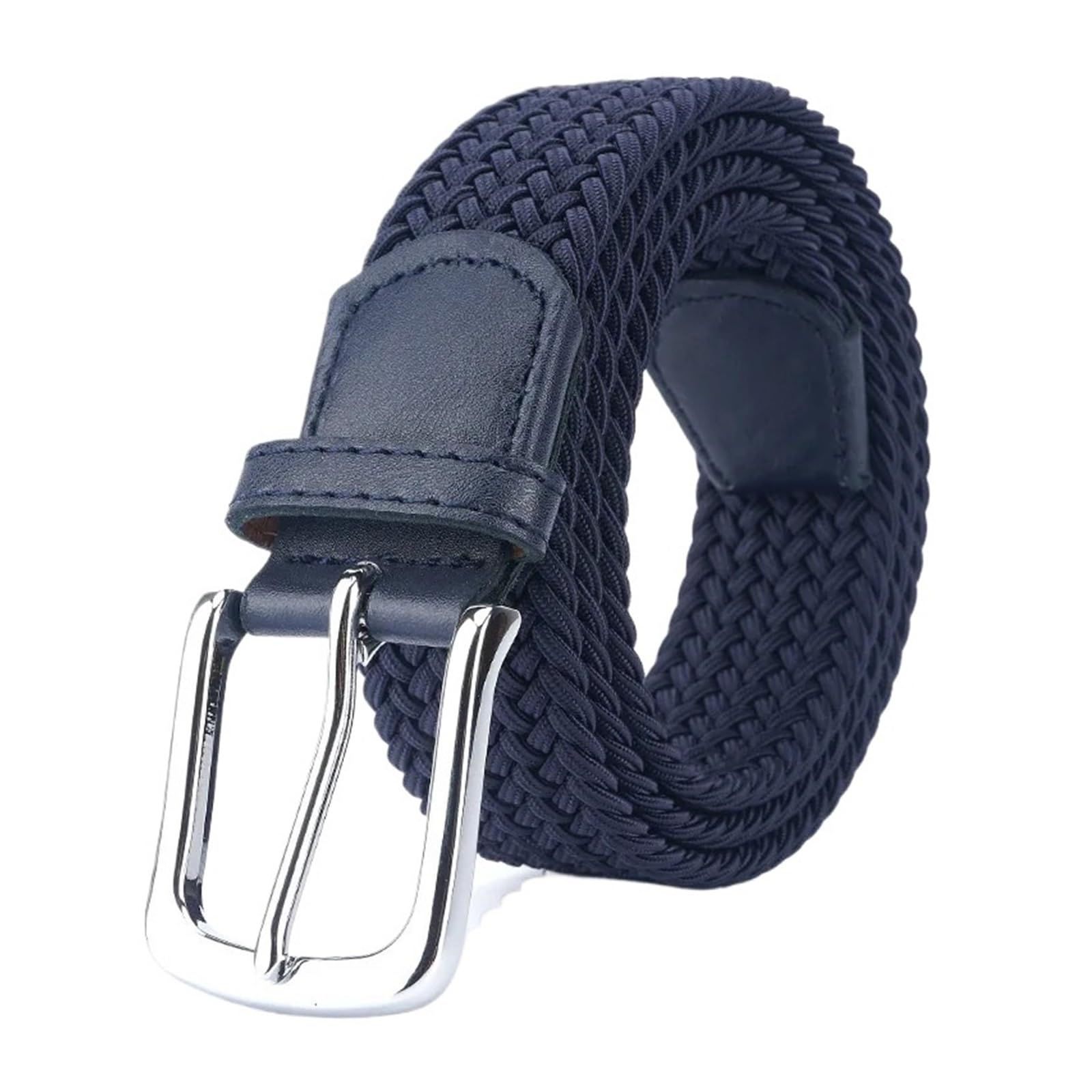 Elastischer Gürtel Herren Männer blau Taille Gürtel Canvas Stretch geflochten elastische gewebte Metall for