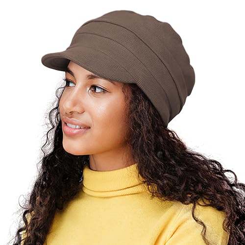 Alnorm Oversize Satin Lined Baseball Cap Newsboy Cap Winter Hat