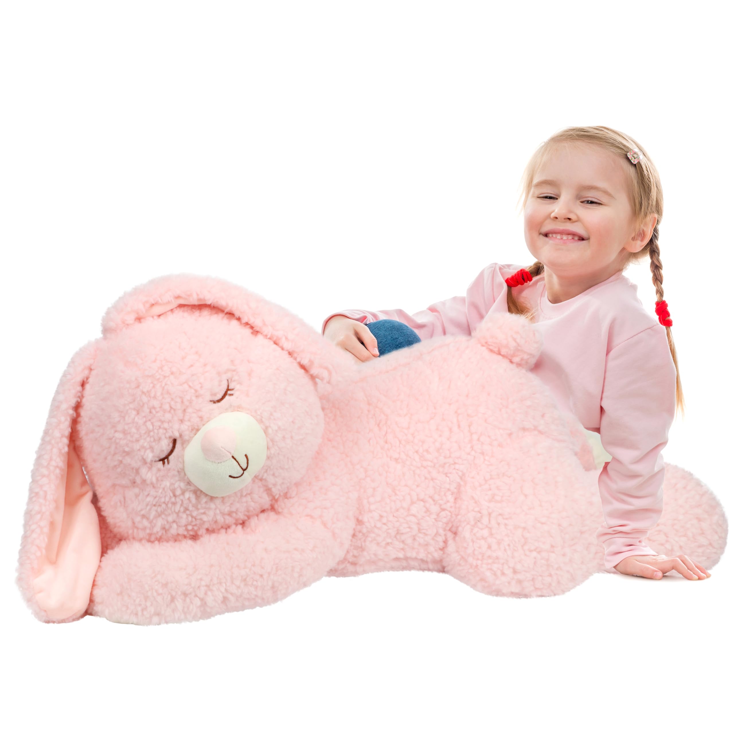 Bunny Stuffed Animal, Giant 31.5" Easter Stuffed Bunny, Large Soft Plush Rabbit Toy Birthday Party Gifts for Kids Girls Boys
