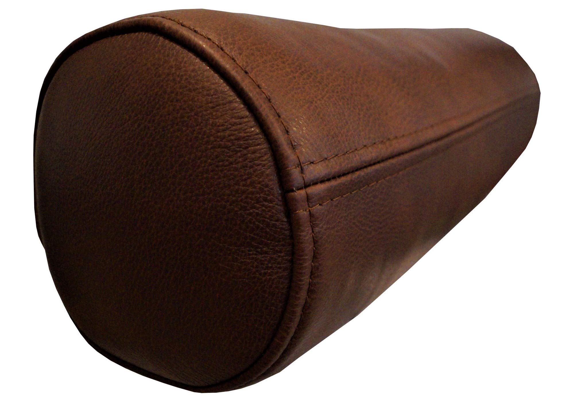 Quattro Meble Braun Echt Leder Nackenrolle Nackenkissen Lederkissen Sofa Dekokissen Rindsleder Kissen Kopfstützen Kopfkissen Durchmesser-20cm Leder Granada Cognac (45 x D-20 cm)