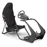 DIWANGUS Foldable Racing Simulator Cockpit - Sports Car Design, Adjustable Back & Headrest, Includes Gear Shifter - Compatible with Logitech/Thrustmaster/MOZA/FANATEC （Electronic not Included