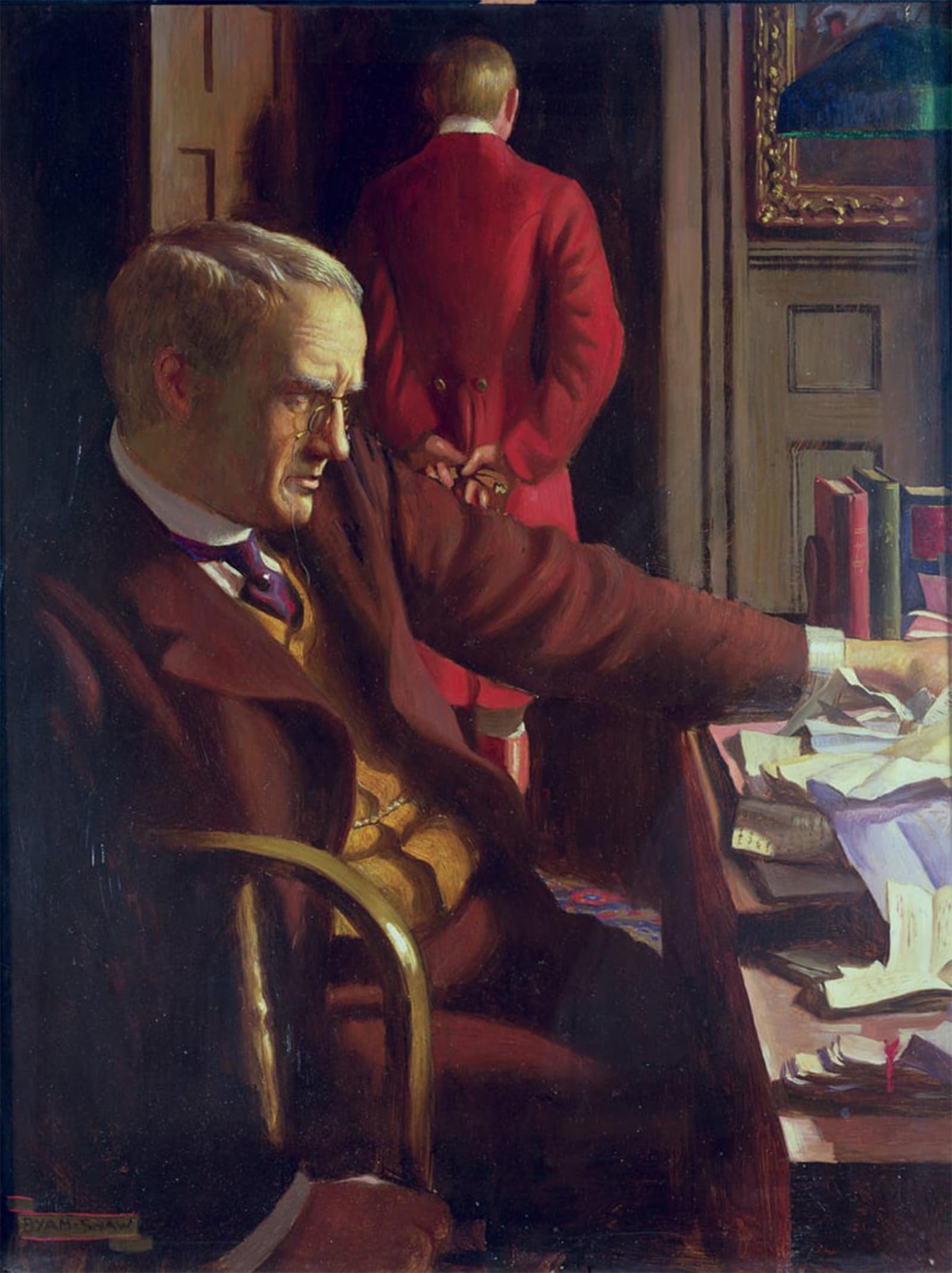 POSTERIIk Famous Modern Artwork Art Mural and He Begetteth a Son and There Is Nothing in His Hand by Byam Liston Shaw Oil Paintings Pictures for Home Decor 60x90cm