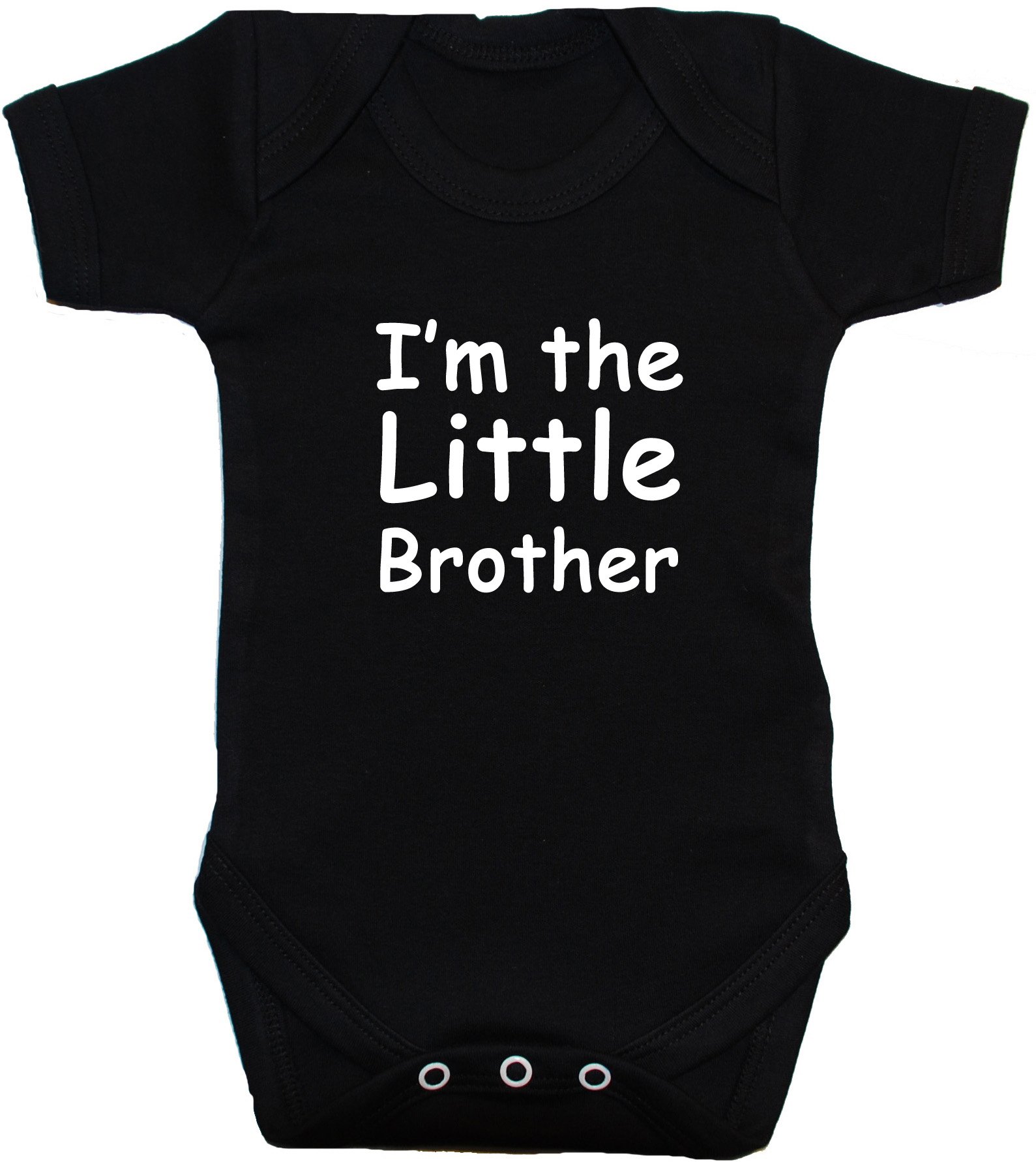 I'm The Little Brother Baby Grow/Bodysuit/Romper/T-Shirt/Vest - 0-3 Months - Black