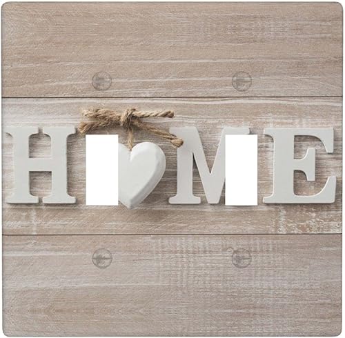 Placa de pared para el hogar, cubierta de interruptor de luz decorativa de doble palanca de 2 cuadras, cubierta de placa de interruptor abstracta