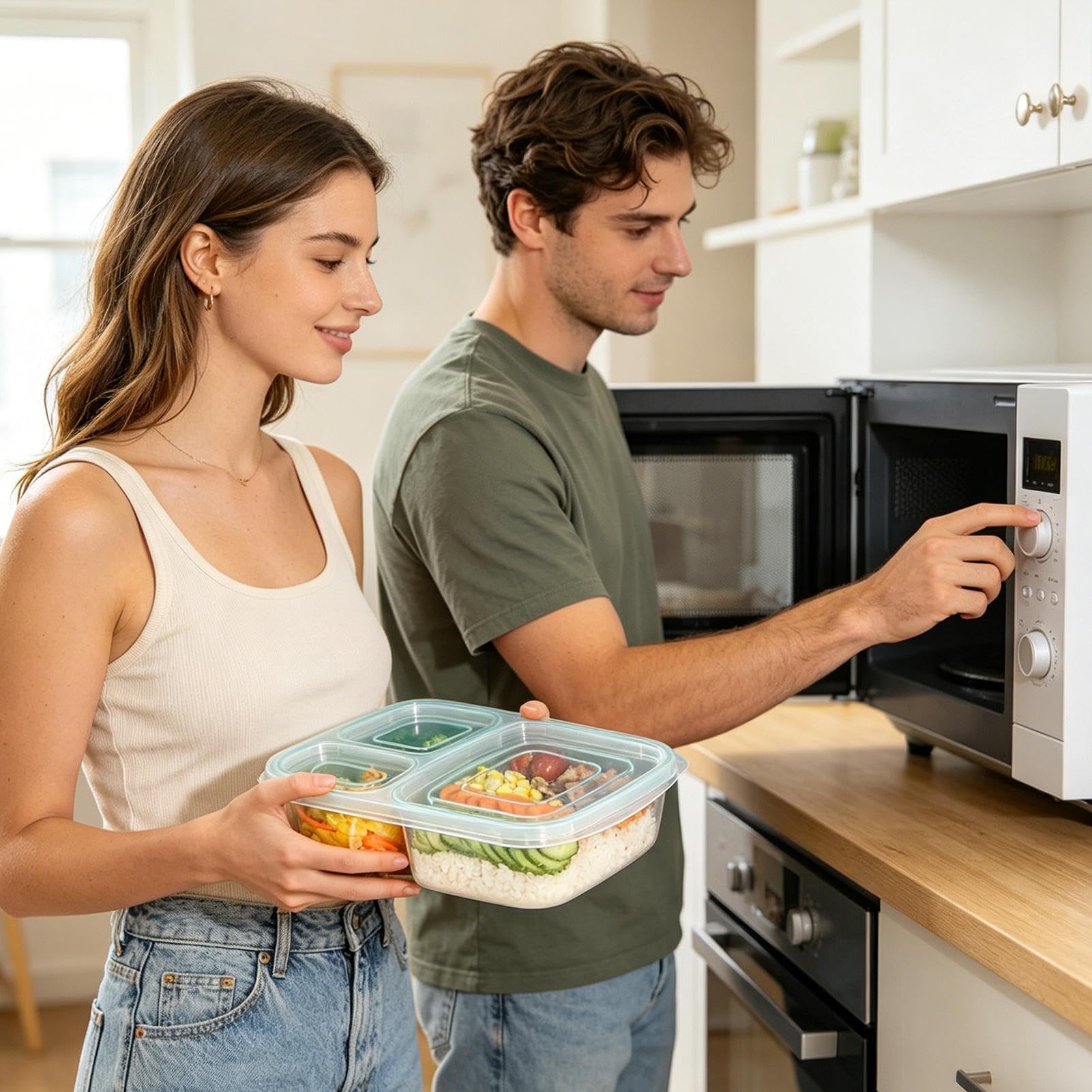 Generico Contenitori da Pranzo Portapranzo A 3 Scomparti