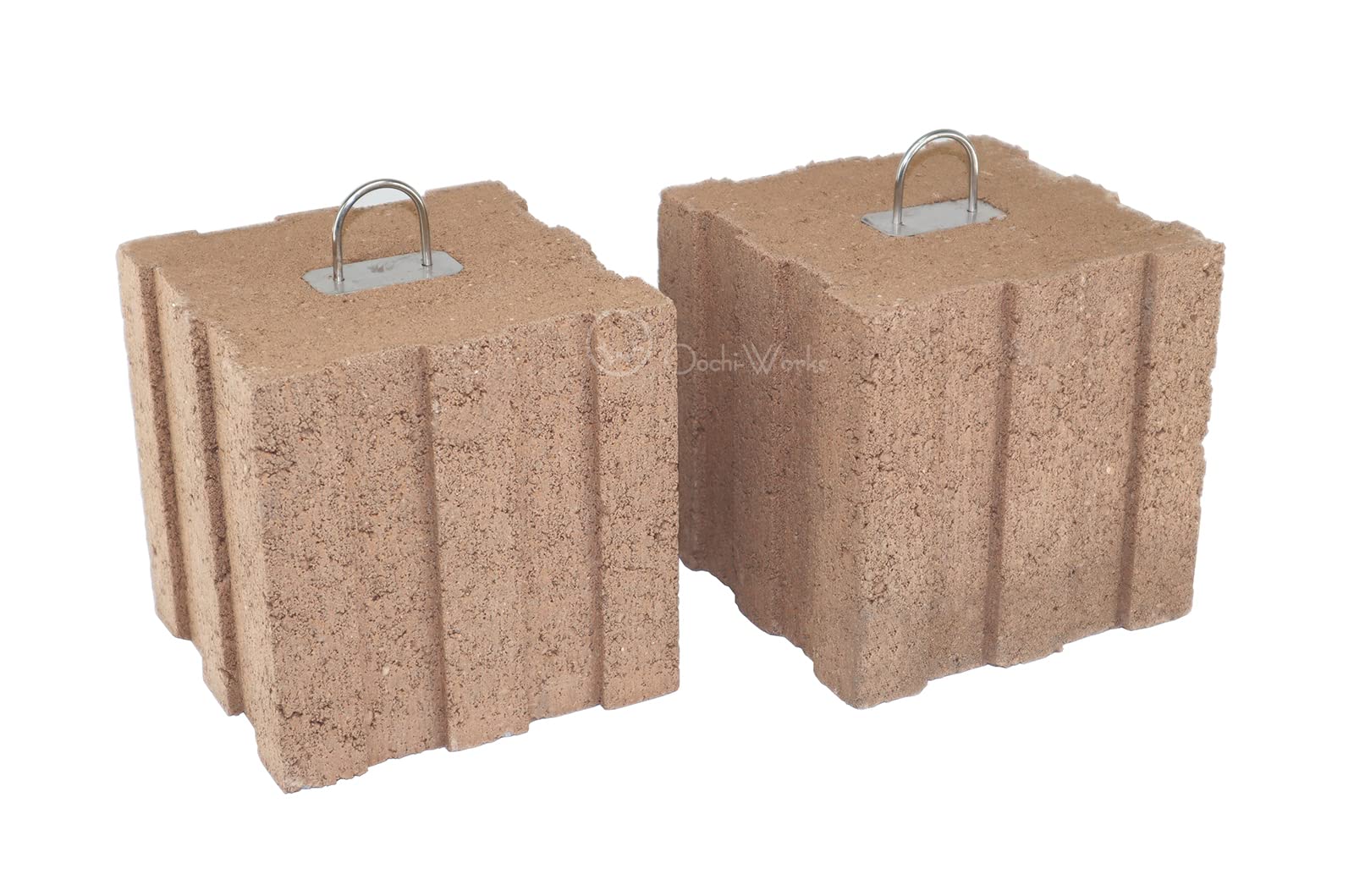 Amazon.co.jp: ウェイトブロック ブラウン 2個セット リング付き