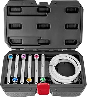 BILITOOLS Brake Bleeder Wrench Set, 7 8 9 10 11 12 MM Brake Bleeding Wrench Set with Non-Return Check Valve