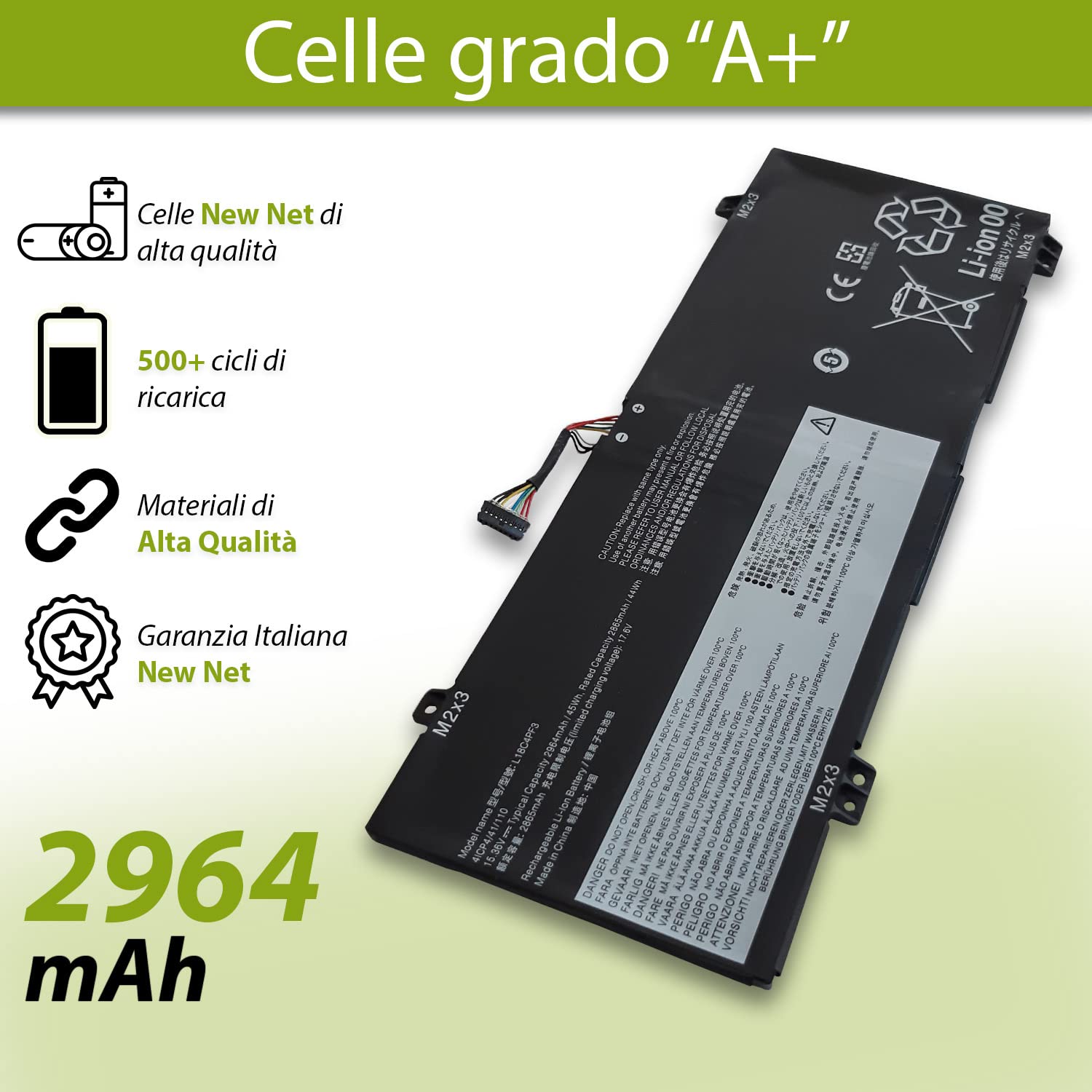 Batería L18C4PF3 Compatible con la Marca Lenovo IdeaPad Xiaoxin Air14
