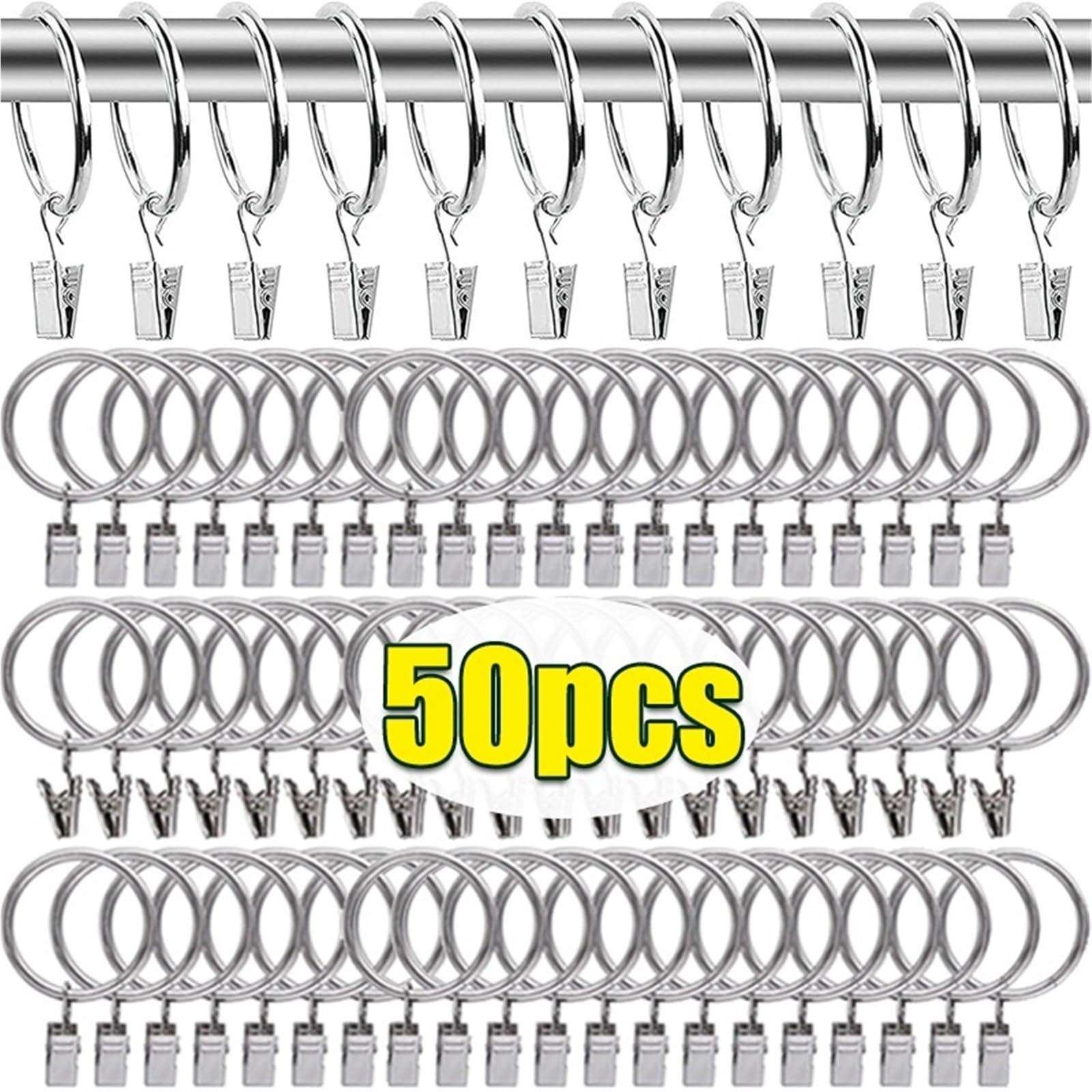 Duschvorhangringe Metall-Vorhangringe, Clip, Gardinenaufhänger, Haken for Aufhängen von Hüten, Fotos, Zuhause, Schlafzimmer, Badezimmer, dekorativ(Red Bronze-25mm,30pcs)