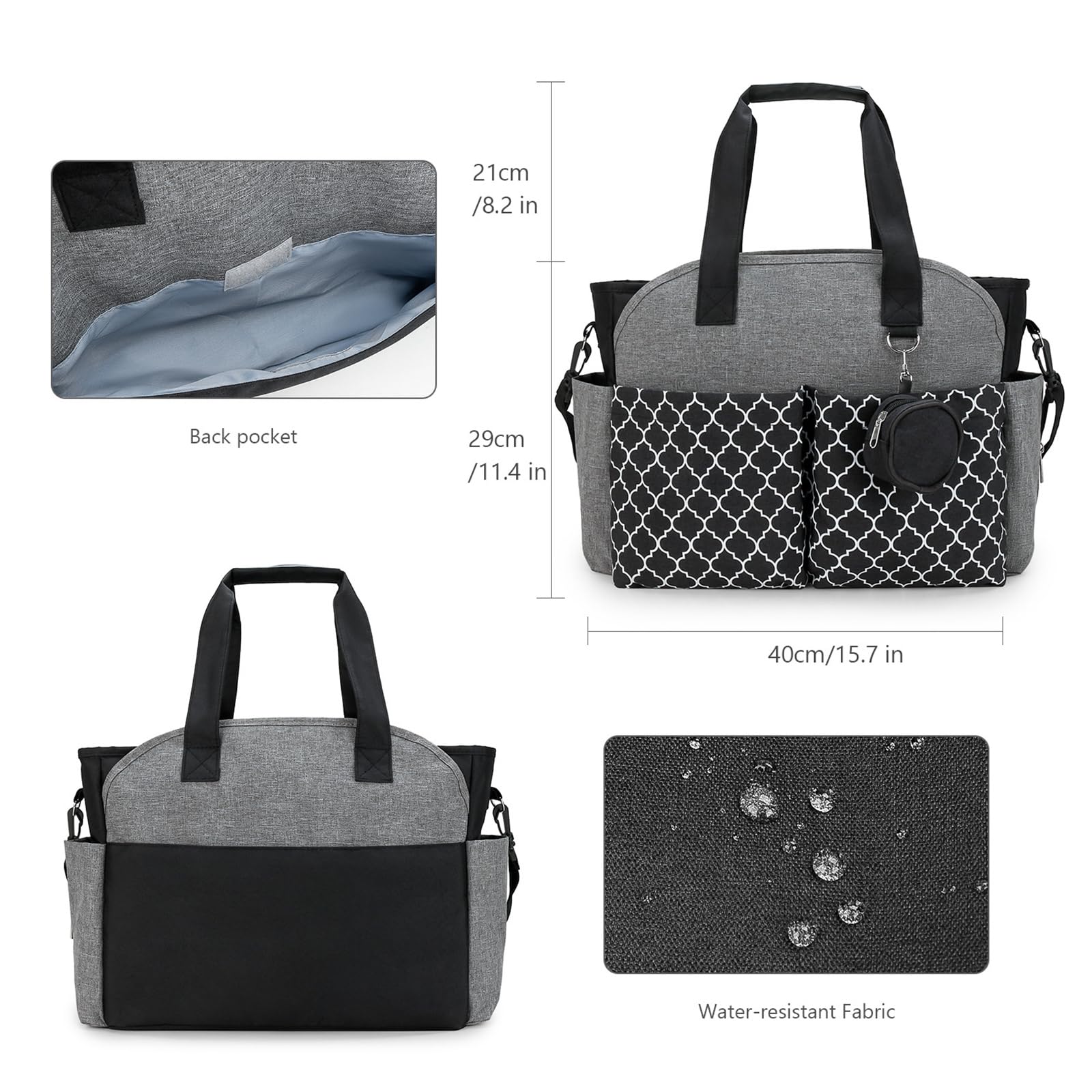 Sac à bandoulière de grande capacité pour maman, maman, bébé, sac à main d'allaitement, sac à langer portable, sac à dos de voyage, sac à bandoulière
