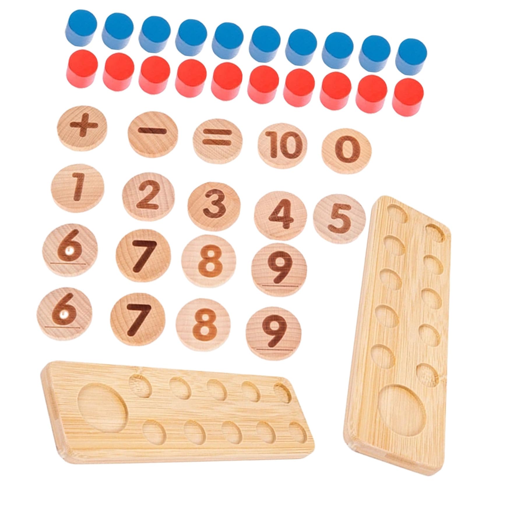 iplusmile Juguete de Madera para Contar, Juego de 10 Piezas, Niños